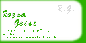 rozsa geist business card